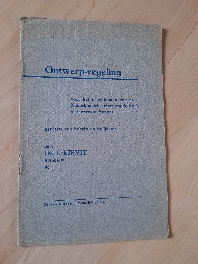 ONTWERP-REGELING ds I Kievit Baar, Ophalen of Verzenden, Gelezen