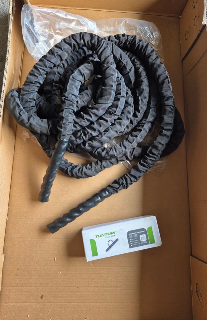 Battle Rope 9m + wall mount - NIEUW!, Sport en Fitness, Fitnessmaterialen, Ophalen, Nieuw, Battle rope