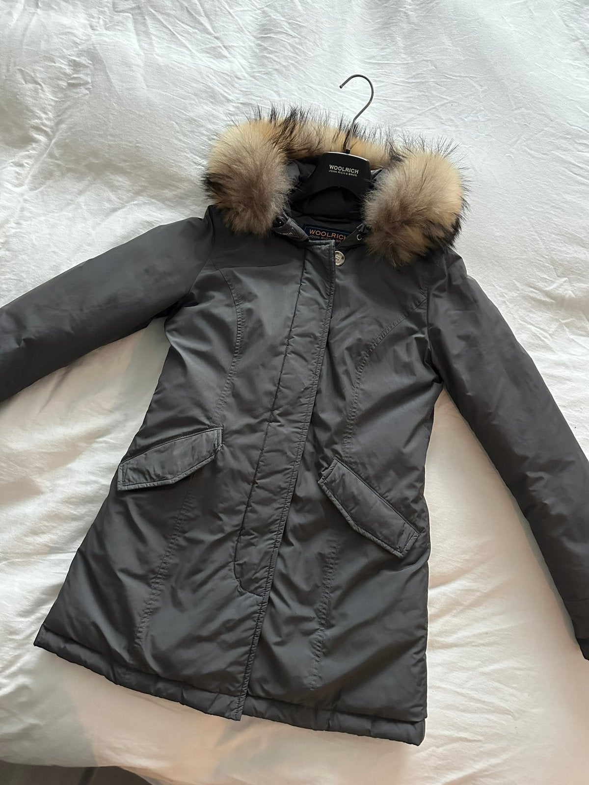 Woolrich Luxury Arctic Parka grijs XS, Ophalen of Verzenden, Zo goed als nieuw, Maat 34 (XS) of kleiner, Zwart