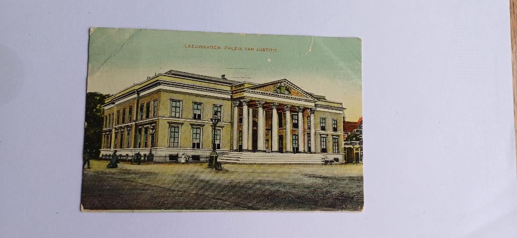 LEEUWARDEN Paleis van Justitie 1910, Verzamelen, Ophalen of Verzenden, Voor 1920, Gelopen, Friesland