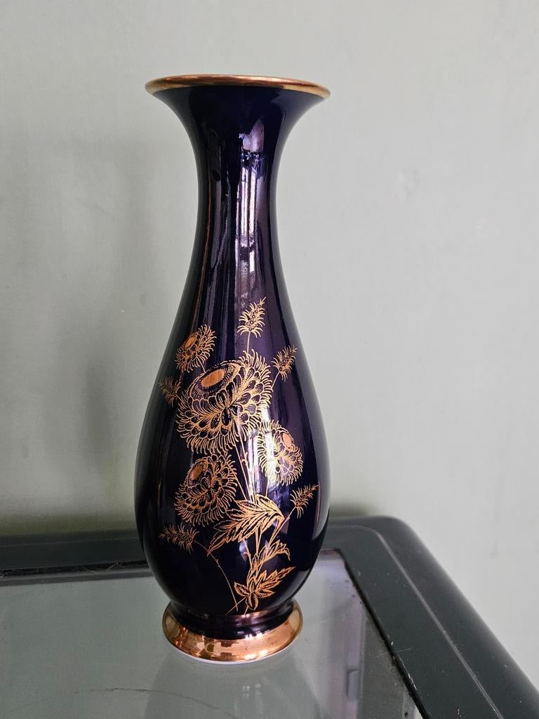 KPM Royal Porzellan Bavaria Kobaltblau Vaas met Gouden Decor, Ophalen of Verzenden