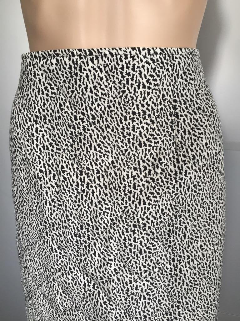B1755 Caroline Biss: zwart/wit zijden rok Maat 38=M zijde, Kleding | Dames, Maat 38/40 (M), Wit, Ophalen of Verzenden, Zo goed als nieuw