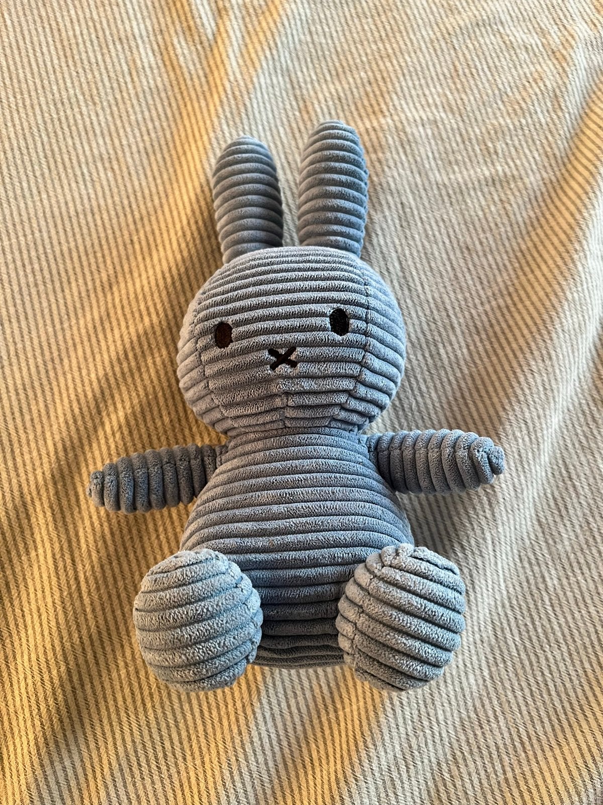 Nijntje knuffel ribstof grijsblauw, Overige merken, Grijs, Konijn, Nijntje