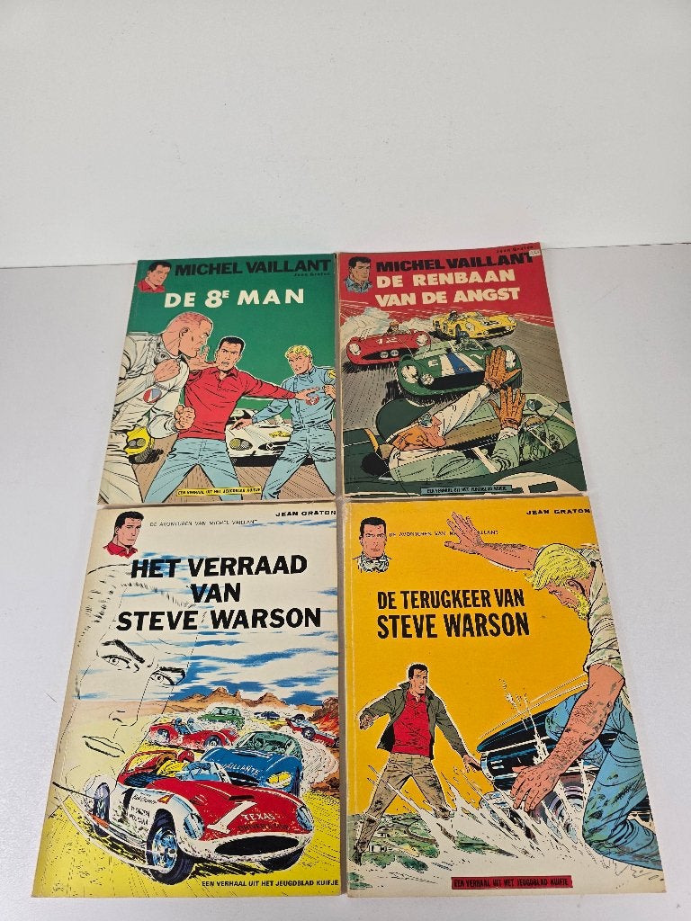 4 stripboeken de avonturen van Michel Vaillant 2 eerste druk, Boeken, Gelezen, Jean Graton, Eén stripboek, Ophalen of Verzenden