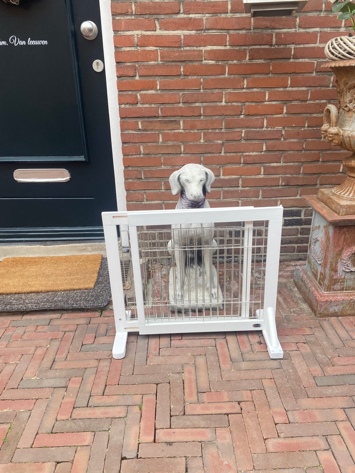 Uitschuifbaar hondenrek /wit, Ophalen, Zo goed als nieuw, 110 cm of meer, Minder dan 65 cm