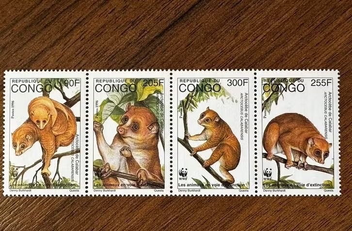 Congo Brazzaville 1997 WWF Dieren Postfris Postzegels, Ophalen of Verzenden, Overige landen, Postfris