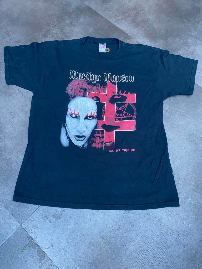 Marilyn Manson T-shirt - Zwart - Maat XL, Kleding | Heren, T-shirts, Ophalen of Verzenden, Zo goed als nieuw, Maat 56/58 (XL)