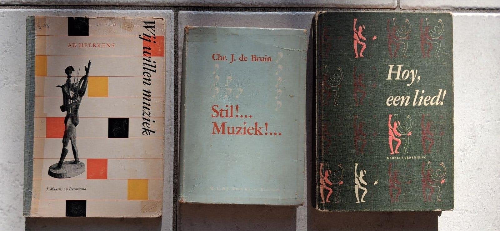 Wij willen muziek, Stil... Muziek!, Hoy, een lied samen 5.-, Ophalen of Verzenden, Gelezen, Algemeen, Ad Heerens, Chr. J. de Bruin, Gabriël van Aardenburg