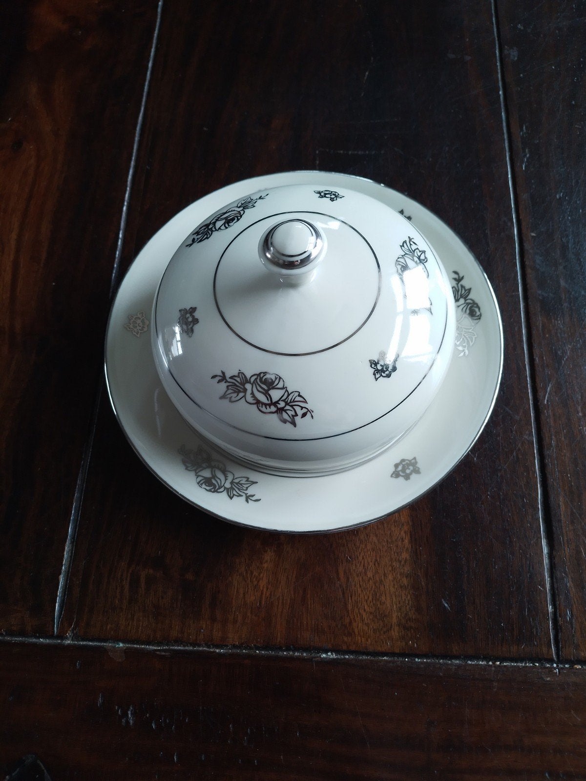 Vintage Mosa Maastricht botervloot met rozen decor, Ophalen of Verzenden