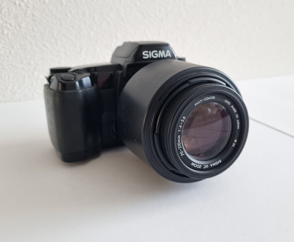 Sigma SA-300 SLR Film Camera 70-210mm Zoom Lens, Ophalen of Verzenden, Gebruikt, Spiegelreflex, Overige Merken