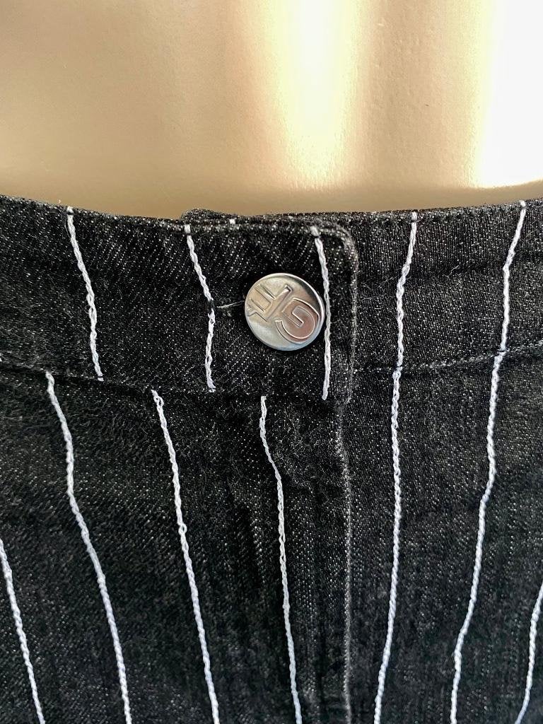 J319 spijkerrok maat 40=M koker spijker rok jeans d-blauw, Zwart, Ophalen of Verzenden, Zo goed als nieuw, Knielengte
