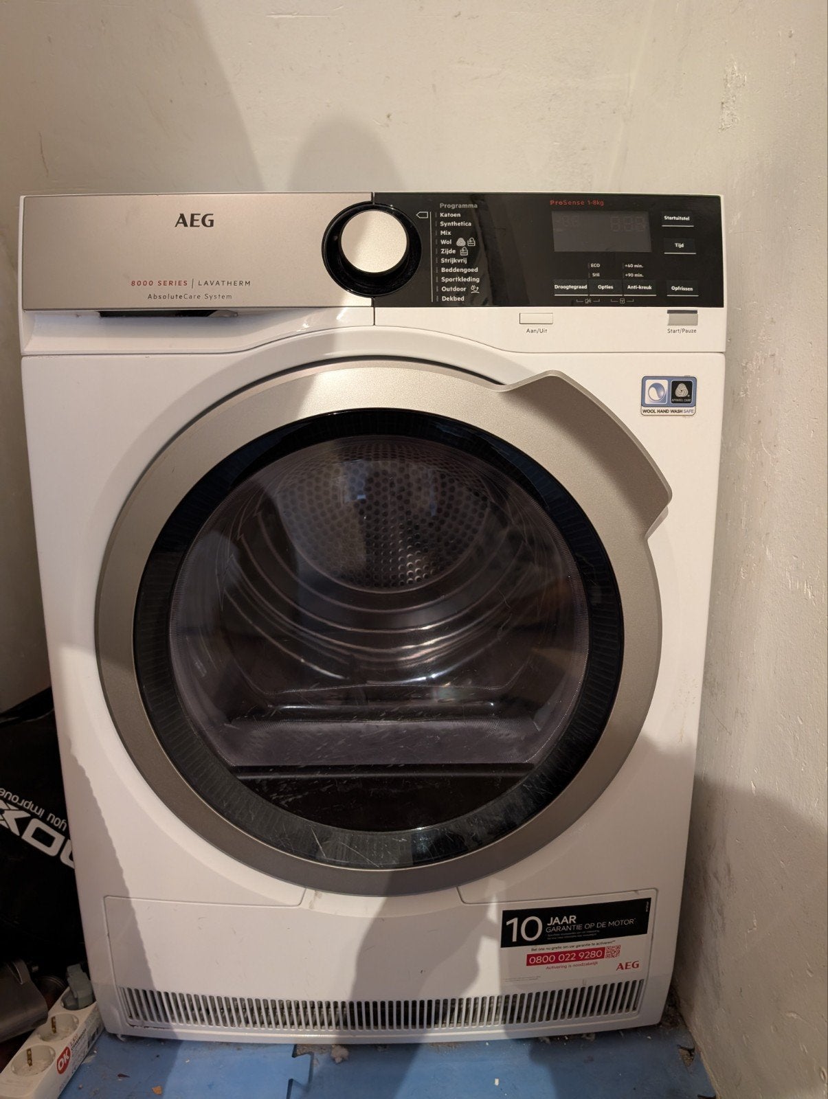 AEG 8000 Serie Lavatherm ProSense 1-8kg Warmtepompdroger, Ophalen, 6 tot 8 kg, Gebruikt, Anti-kreukfase