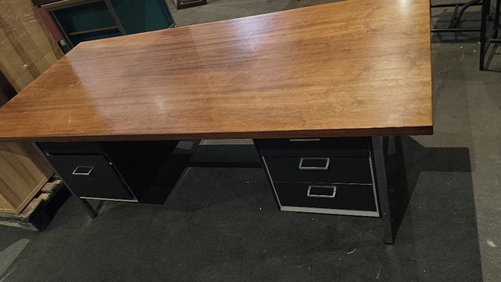 Extra groot directiebureau 196 x 90 cm met lades, Huis en Inrichting, Ophalen, 90 cm, Gebruikt, Overige merken