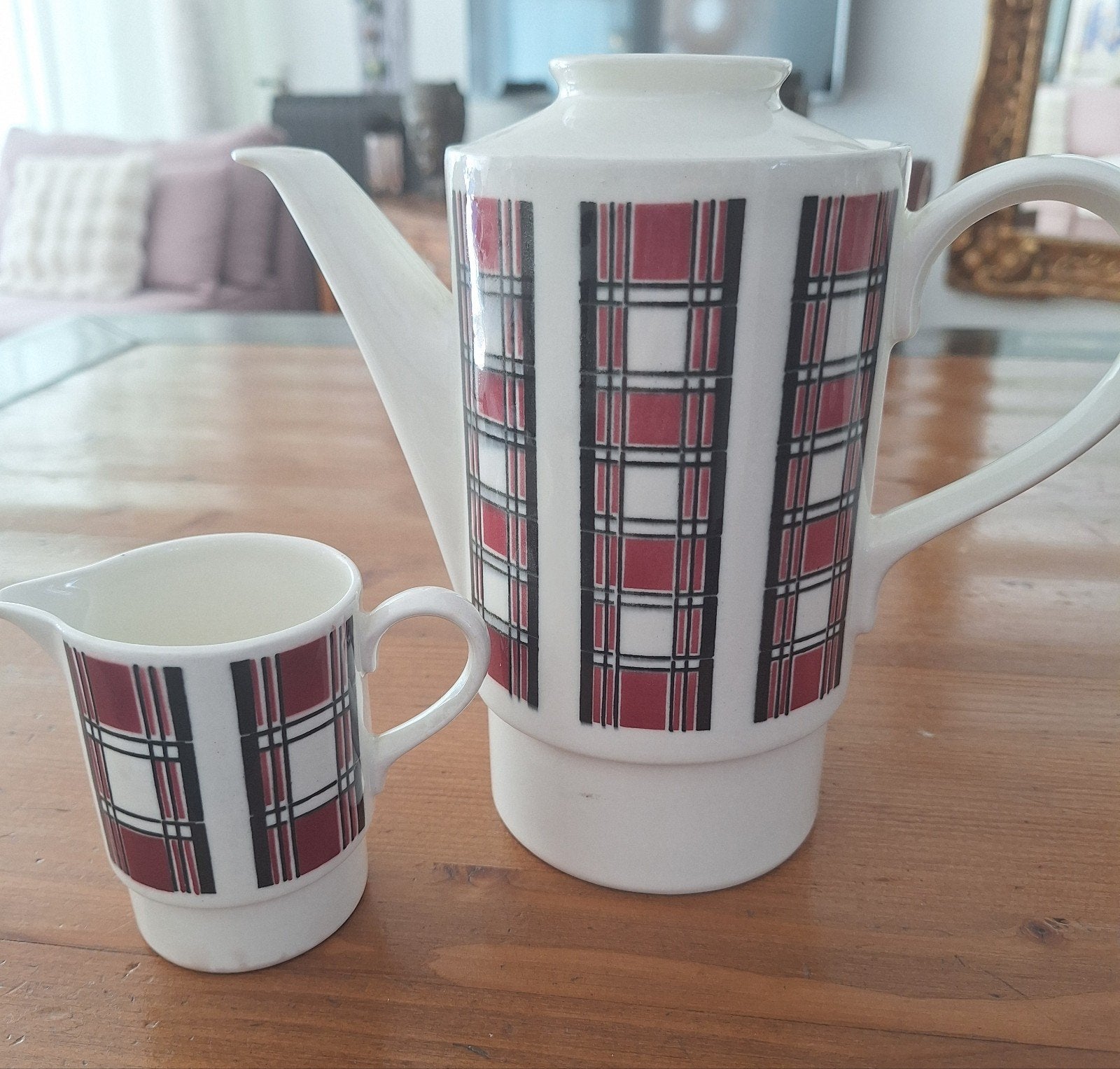 Vintage Royal Sphinx Maastricht koffiepot en melkkan, Ophalen of Verzenden