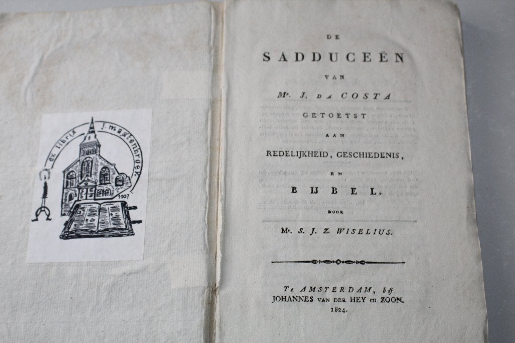 Wiselius - De Sadduceën van Mr. I. da Costa getoetst (1824), Ophalen of Verzenden, Gelezen, Christendom | Protestants