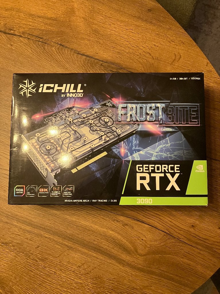 NVIDIA GeForce RTX 3090 iChill Frostbite 24GB videokaart, Computers en Software, GDDR6, PCI-Express 4, Ophalen of Verzenden, Zo goed als nieuw