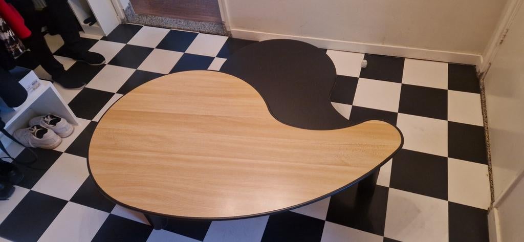 Unieke Salontafel in twee lagen, Huis en Inrichting, Tafels | Salontafels, Ophalen, Gebruikt, Overige materialen, 100 tot 150 cm