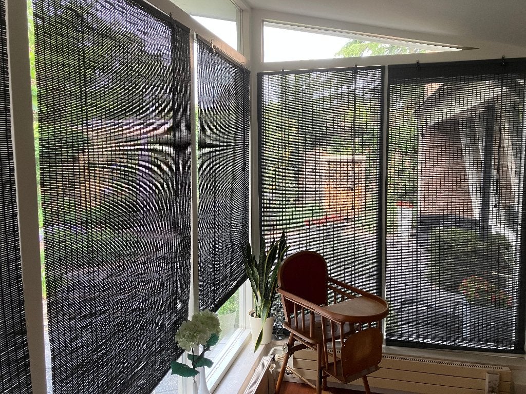 Bamboe roll up raamdecoratie, Ophalen, Overige merken, 170 cm, Zo goed als nieuw