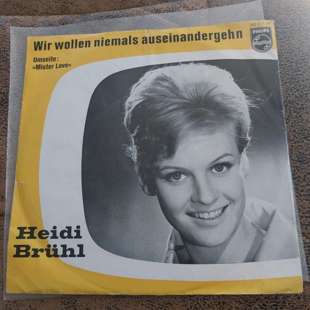 Heidi Brühl - Wir wollen niemals auseinandergehn Single, Fotohoes, Ophalen of Verzenden, Gebruikt, Pop