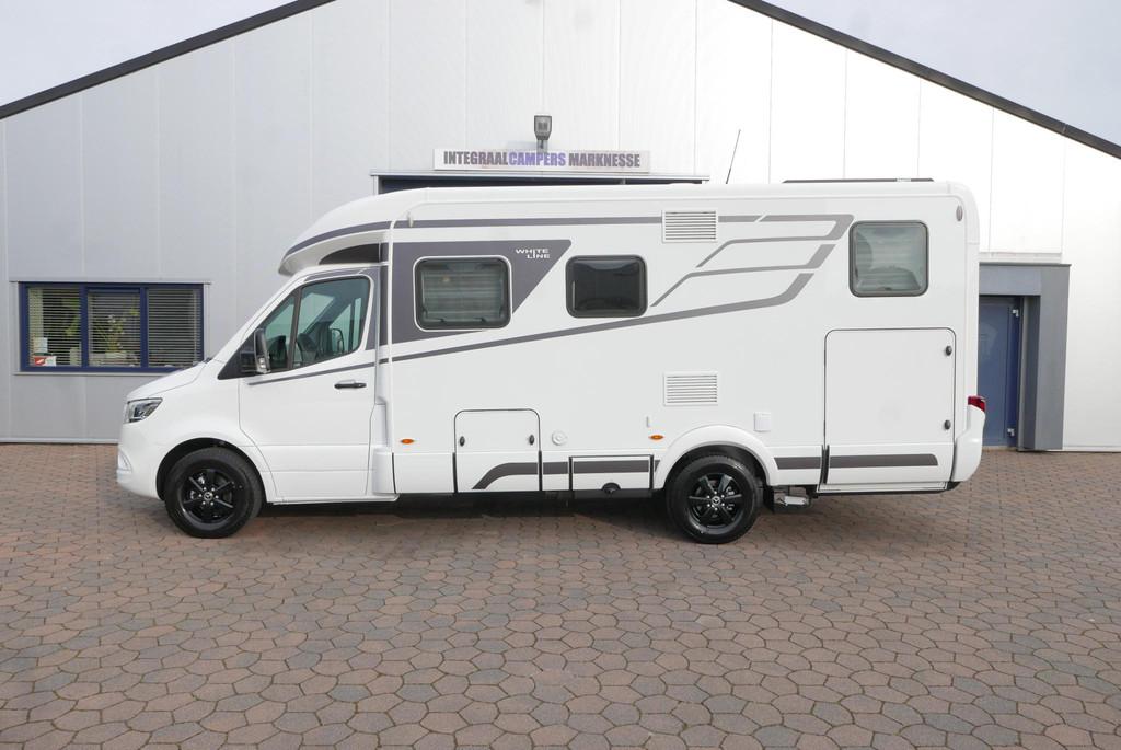 Hymer BMC-T 600 WhiteLine | Lithium | omvormer | LED | Schot, Caravans en Kamperen, Campers, Automaat, 7 tot 8 meter, Bedrijf