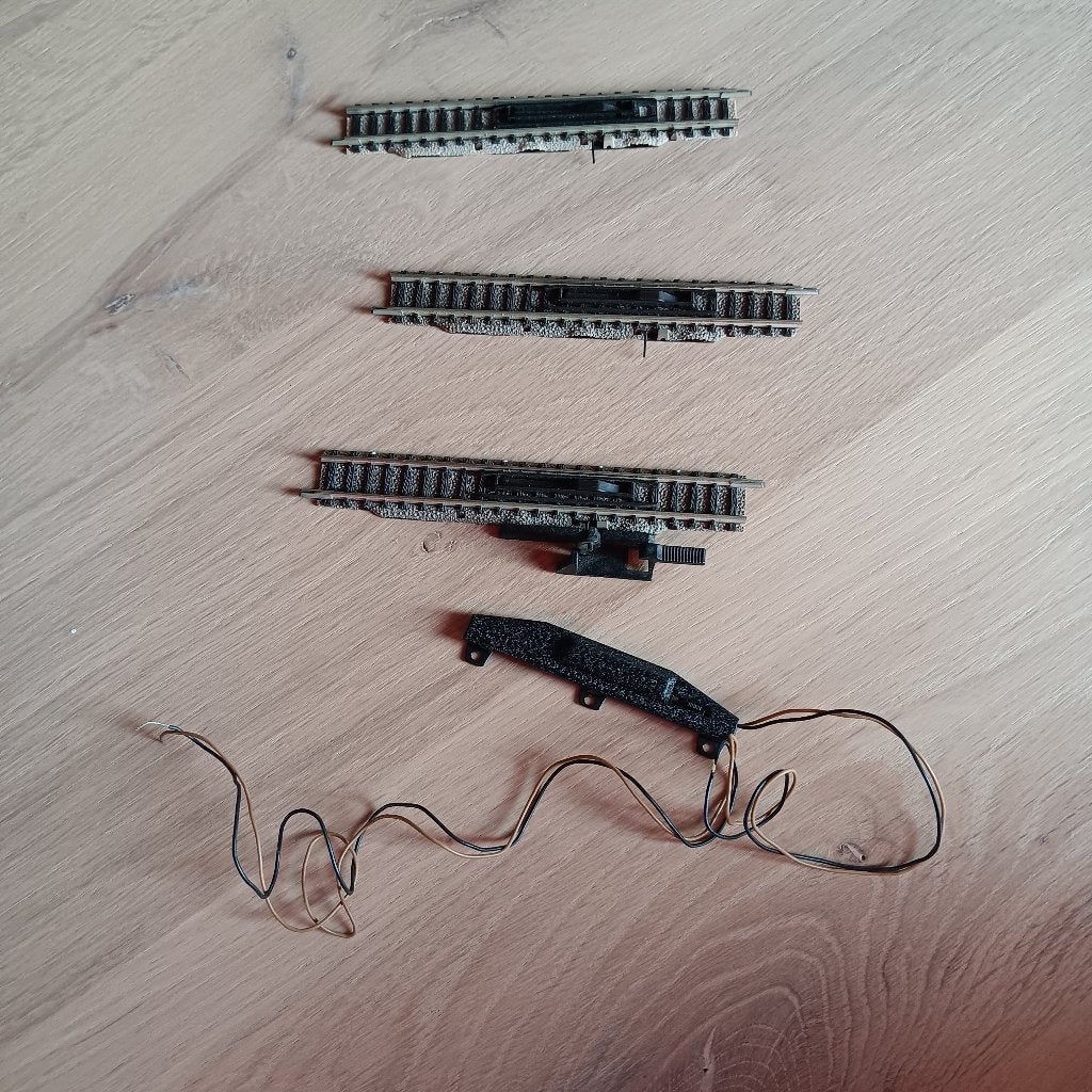 Fleischmann N spoor  wissels , ontkoppelingsplaten, Gebruikt, Gelijkstroom, Fleischmann, Rails