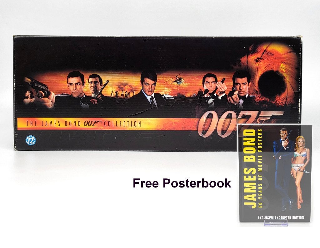 The James Bond Collection 007 VHS Box-Set + Poster boek, Boxset, Gebruikt, Verzenden, Actie en Avontuur