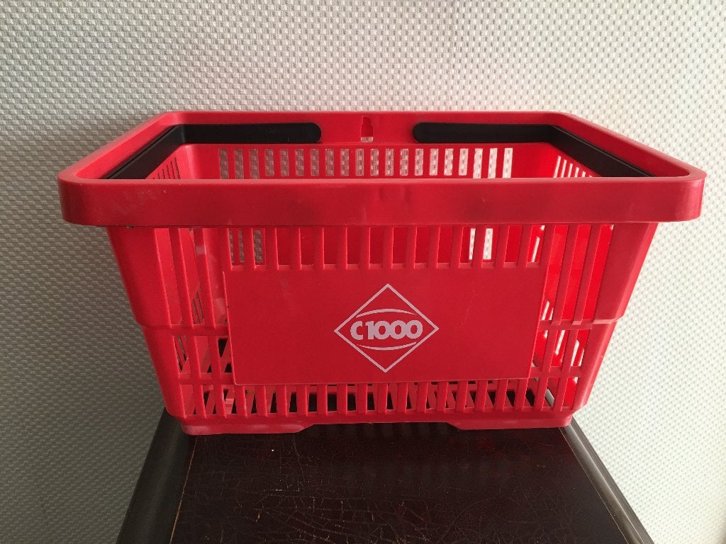 C1000 Boodschappenmand Rood - Vintage Winkelmand, Verzamelen, C1000, Ophalen of Verzenden