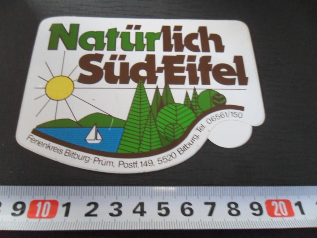 sticker Duitsland Bitburg Prüm Natürlich Súd - Eifel *, Ophalen, Zo goed als nieuw