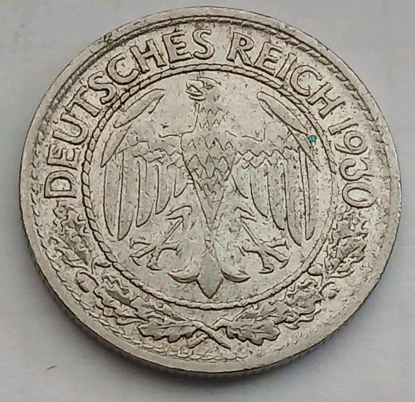 Weimar Republiek 50 Reichspfennig 1930A Duitsland Berlijn, Postzegels en Munten, Ophalen of Verzenden, Duitsland