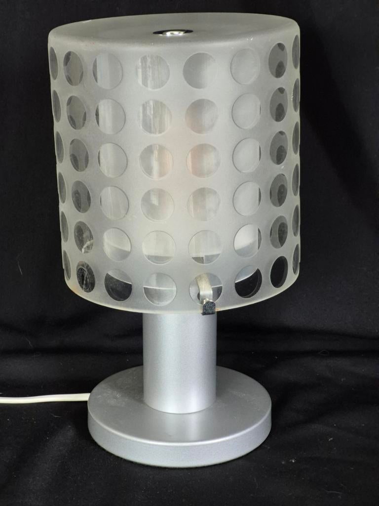 Vintage Ikea B9921 Kare lamp glas metaal, Ophalen of Verzenden, Zo goed als nieuw, Glas, Minder dan 50 cm