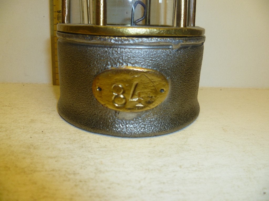 Mijnlamp nr 84 met glaasje Schott & Gen Jena, Ophalen of Verzenden
