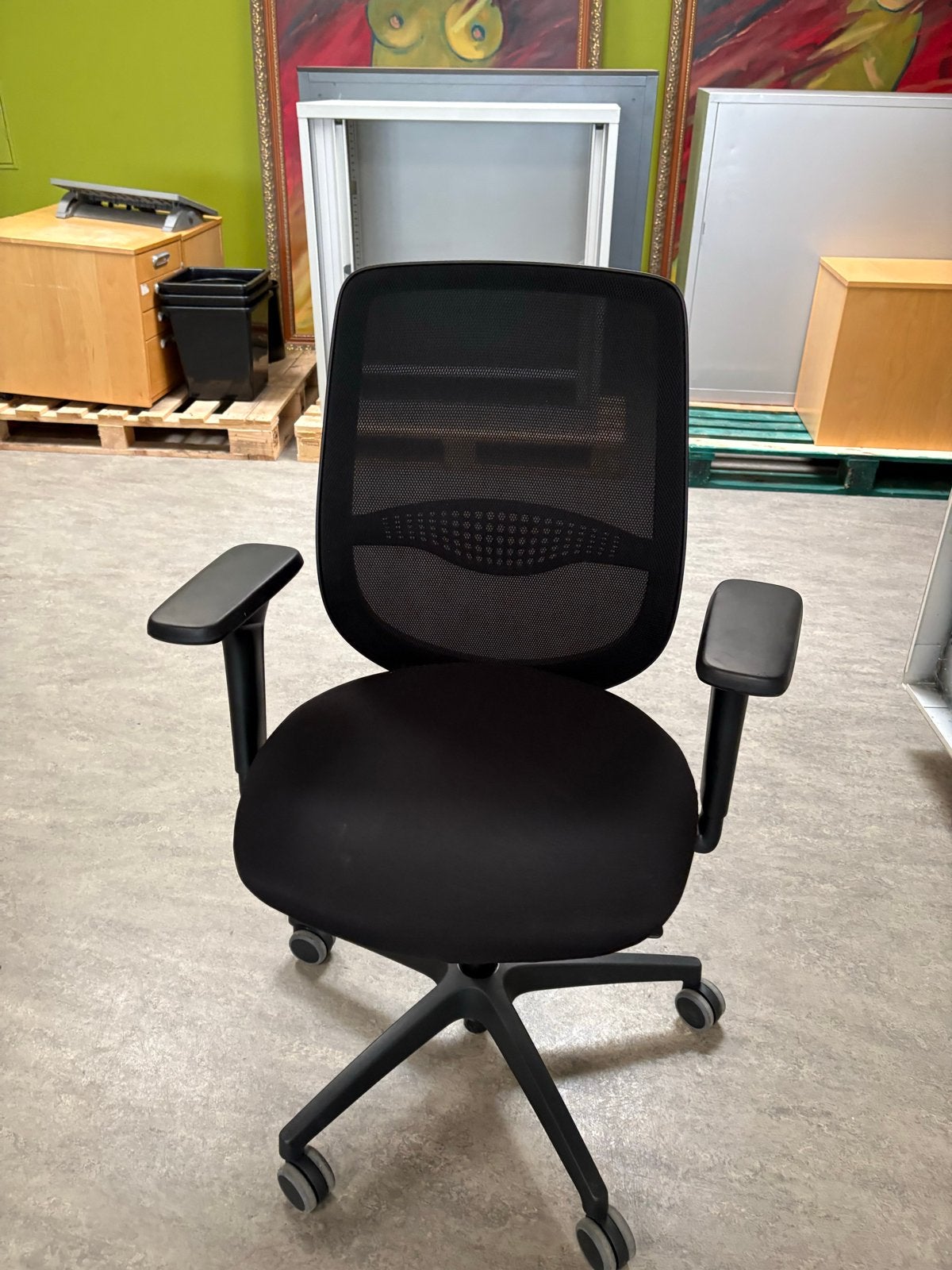 Zwarte Bureaustoel - Comfortabel en Ergonomisch, Ophalen, Gebruikt, Zwart, Bureaustoel
