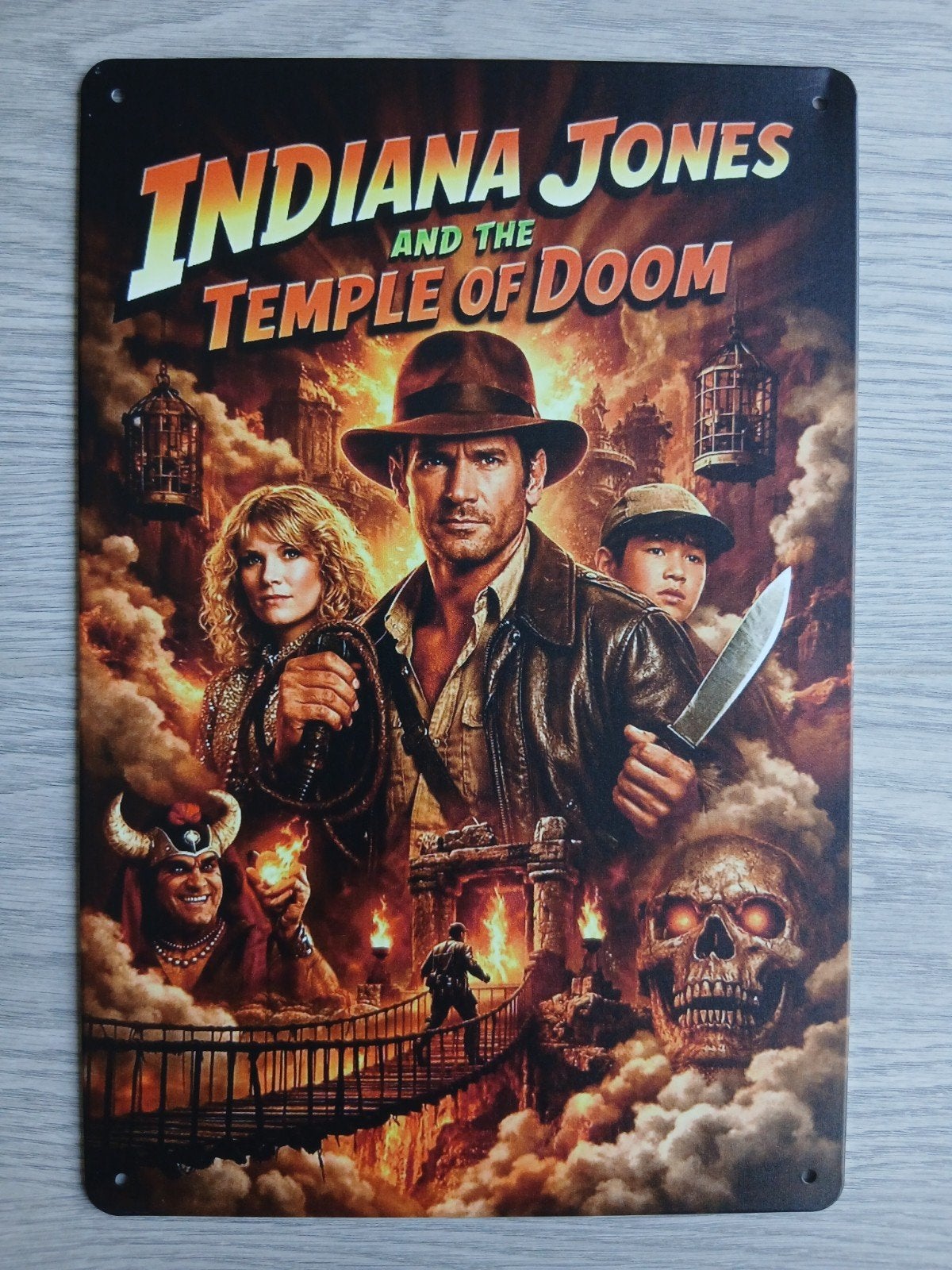 Indiana Jones And The Temple Of Doom 20x30 cm Reclamebord, Ophalen of Verzenden, Nieuw, Reclamebord