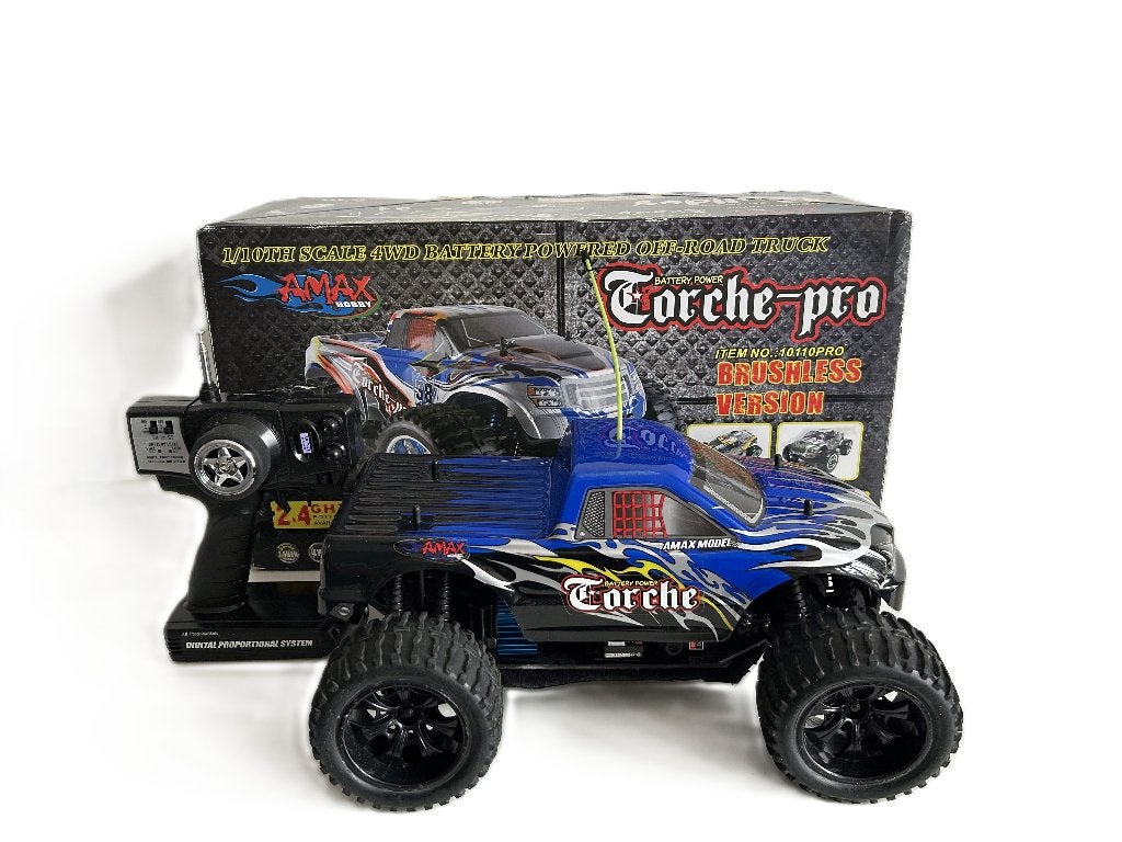 Himoto / Torche-Pro Monstertruck 1/10 rc auto nieuwstaat, Elektro, Verzenden, Auto offroad, Zo goed als nieuw