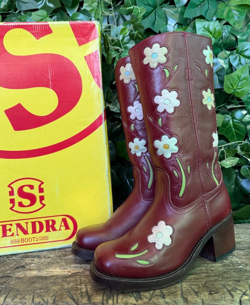Prachtige flower blokhak toledo laarzen van Sendra , maat 37