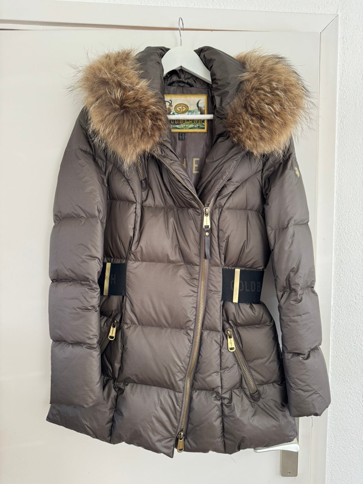 Goldbergh winterjas zgan, Ophalen of Verzenden, Zo goed als nieuw, Maat 36 (S), Bruin