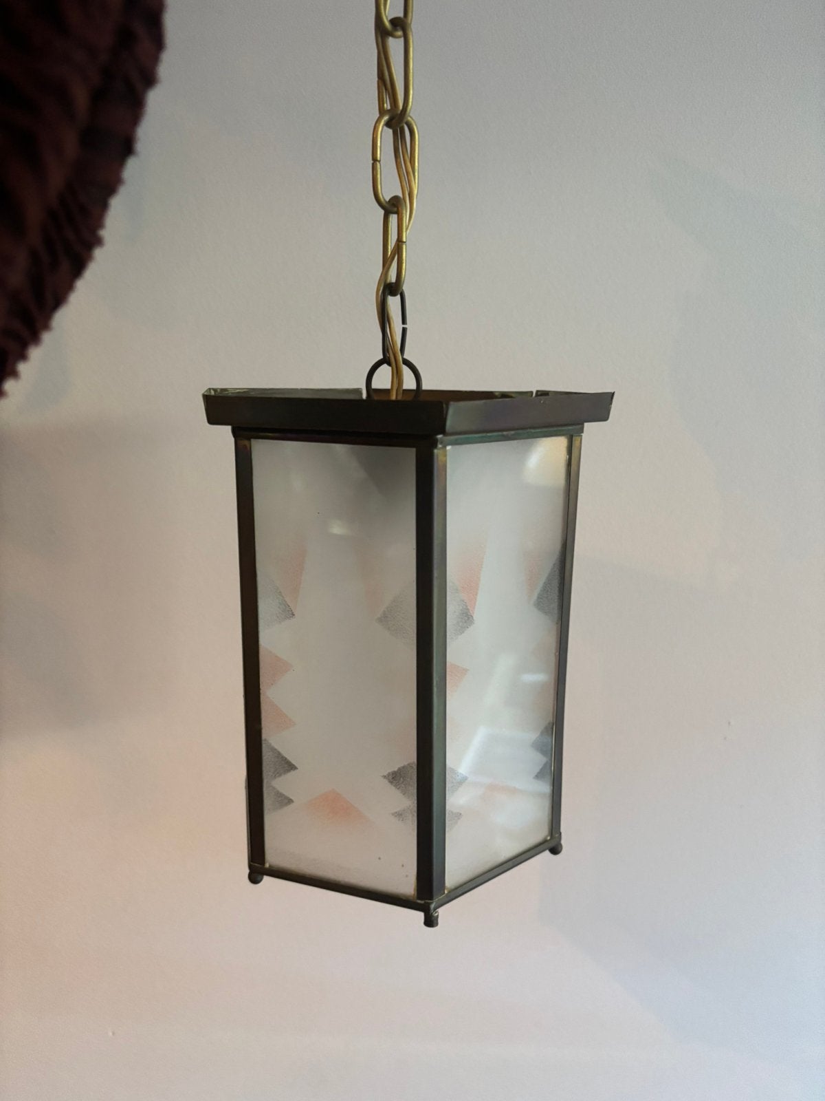 Vintage Artdeco lantaarnlamp, Huis en Inrichting, Lampen | Hanglampen, Gebruikt, *, Artdeco, *