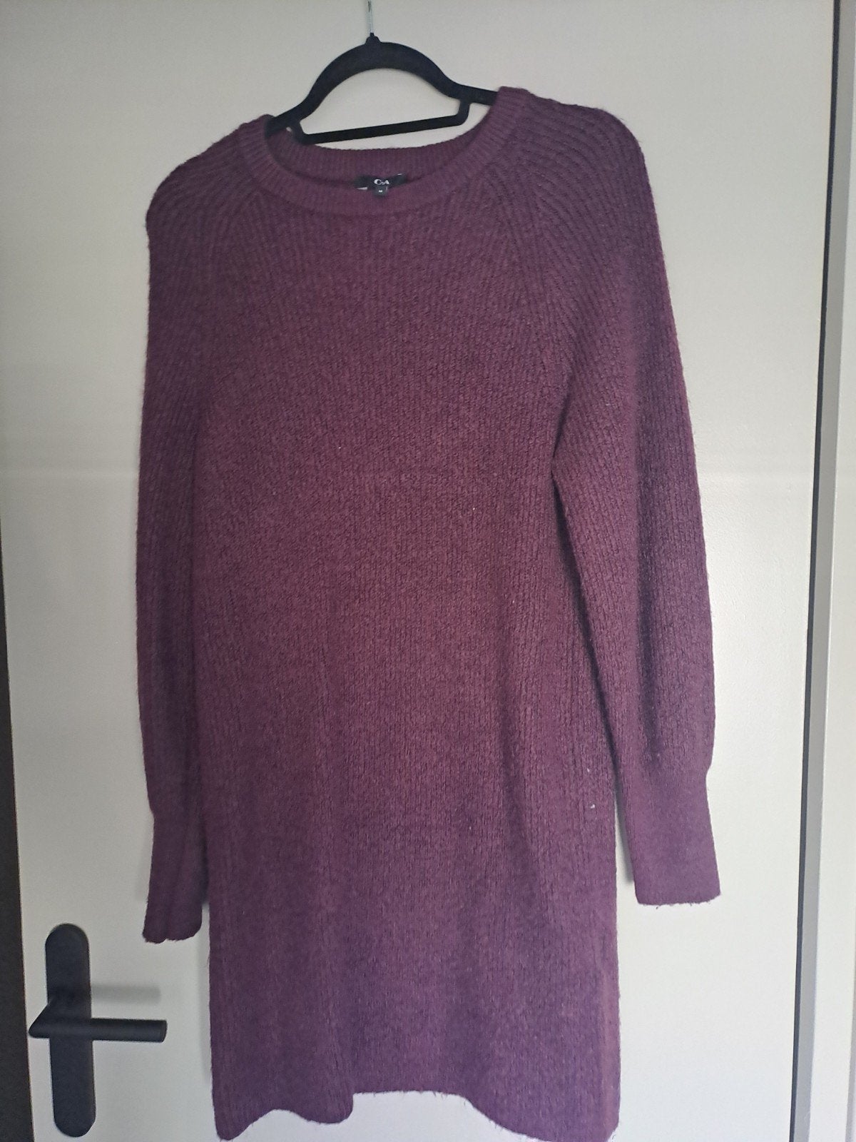 C&A paarse gebreide jurk - Maat M, Kleding | Dames, Maat 38/40 (M), Paars, Ophalen of Verzenden, Zo goed als nieuw