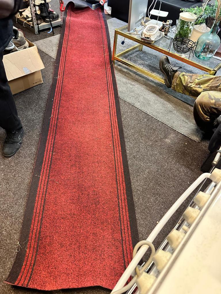 keukentapijt - loper rood 3066, 66 €40, Ophalen of Verzenden, Zo goed als nieuw, Koper of Messing