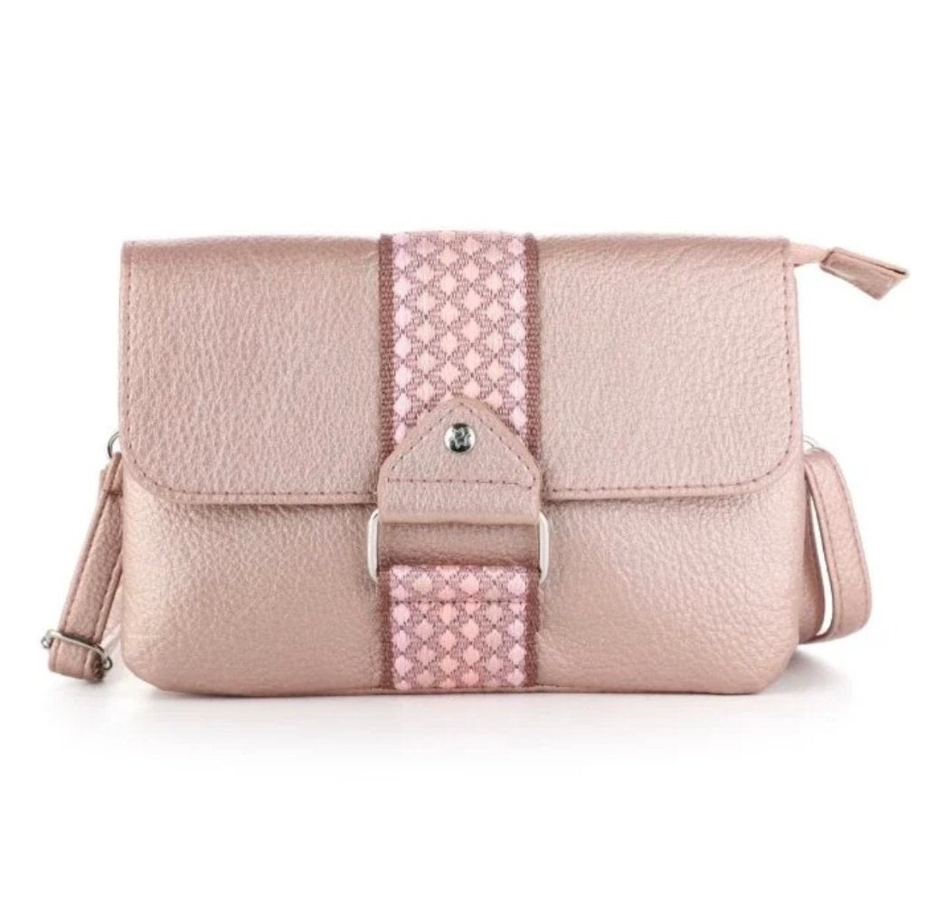 Shoulder bag - imitation leather bag - champagne (advr 51), Ophalen of Verzenden, Nieuw, Schoudertasje