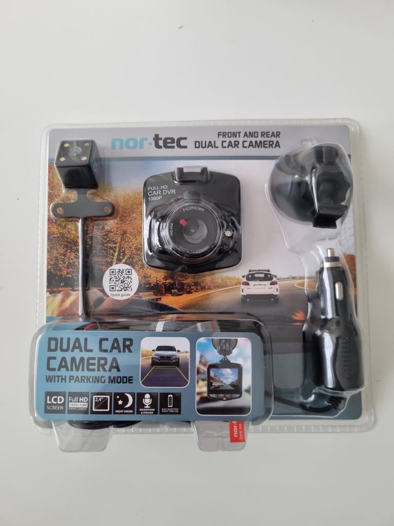 Nor-Tec Full HD Dual Dashcam met parkeerstand, Ophalen of Verzenden, Nieuw