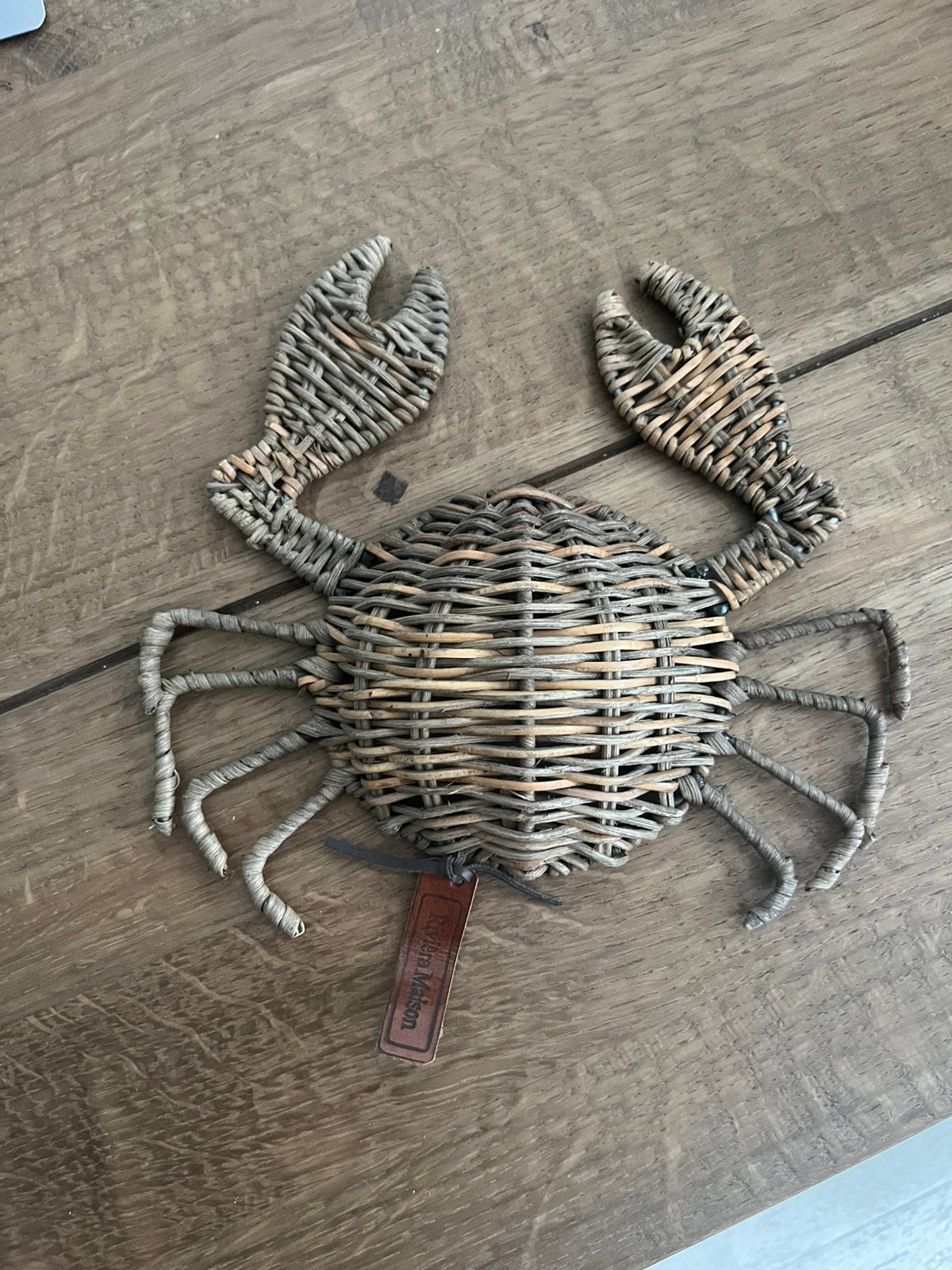 Te koop: Rivièra Maison rattan krab, Huis en Inrichting, Woonaccessoires | Overige, Overige materialen, Nieuw, Ophalen of Verzenden
