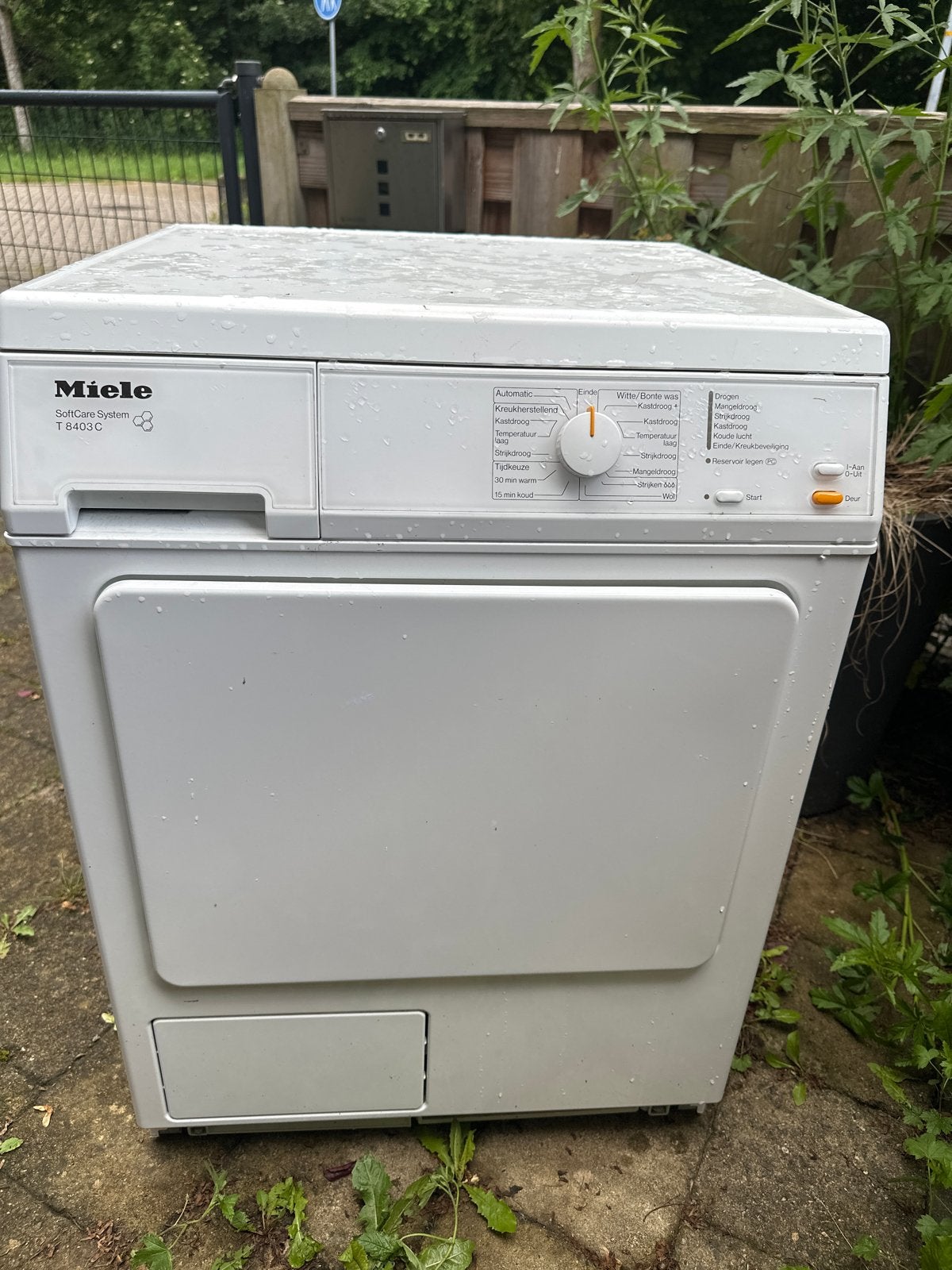Miele T8403C SoftCare System Condensdroger, Ophalen, 6 tot 8 kg, Gebruikt, Voorlader