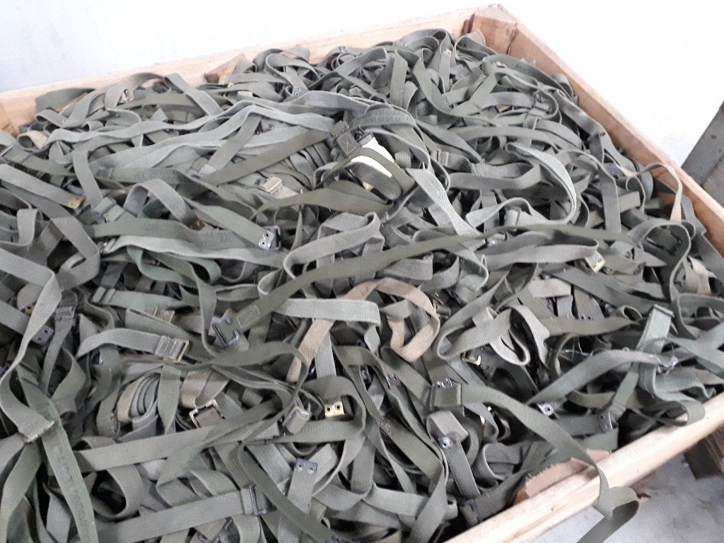 Webbing riem effen groen mantelriem Daf YA, Nekaf en meer, Ophalen of Verzenden, Landmacht, Nederland, Overige typen