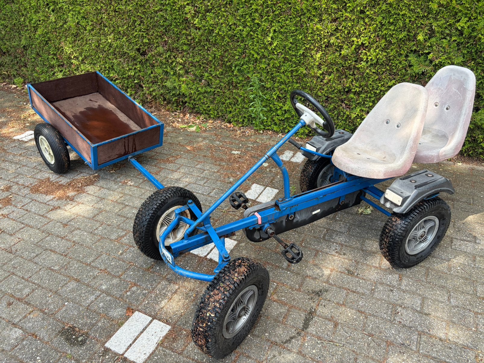 Mammoet skelter met dubbelzit/duozit en kar, Ophalen, Gebruikt, Mammoet, Duozit