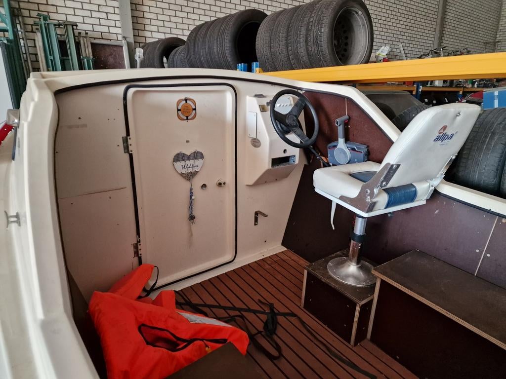 Shetland kajuit 535 gerestaureerd, Watersport en Boten, Ophalen, Polyester, Benzine, Buitenboordmotor