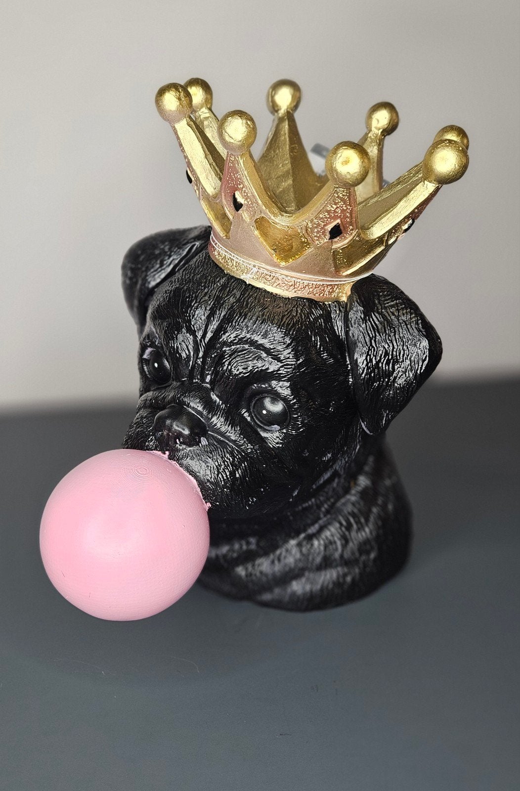 Beeldje pug "Hugo" H.30cm, Ophalen of Verzenden, Nieuw, Dier