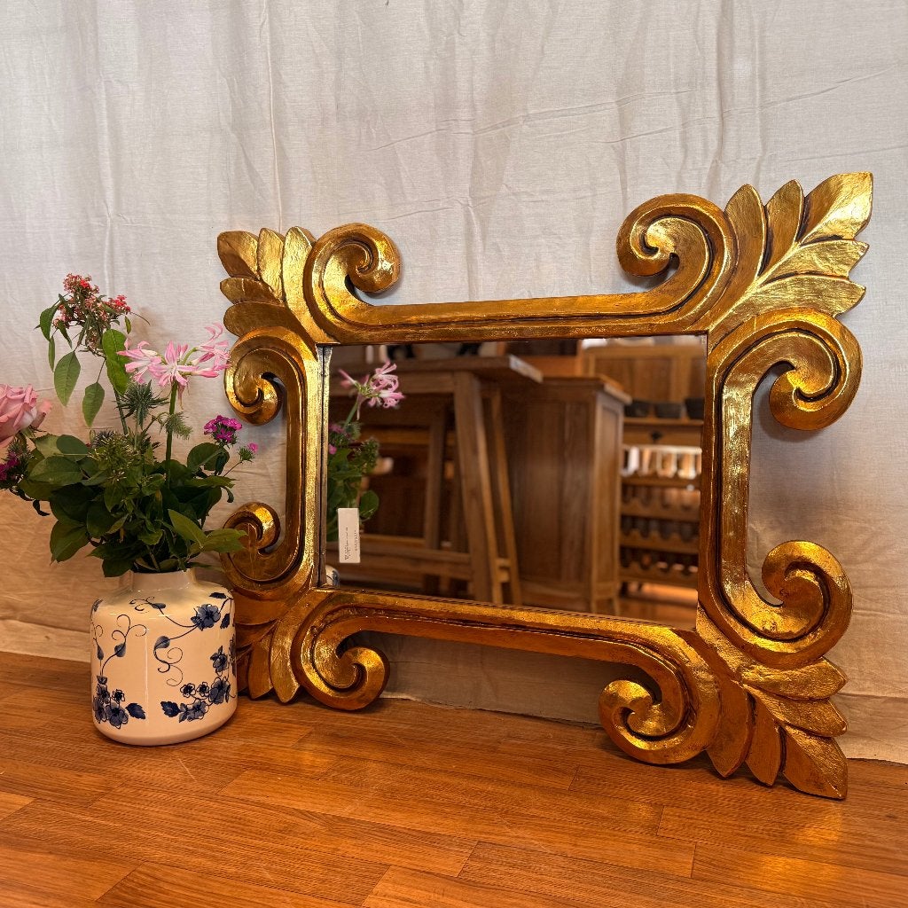 barok spiegel goud - lijst van 100 x 80 cm - Gratis bezorgd, TTM Wonen, Meubels – (Perzische) Tapijten en Woonaccessoires, Nieuw