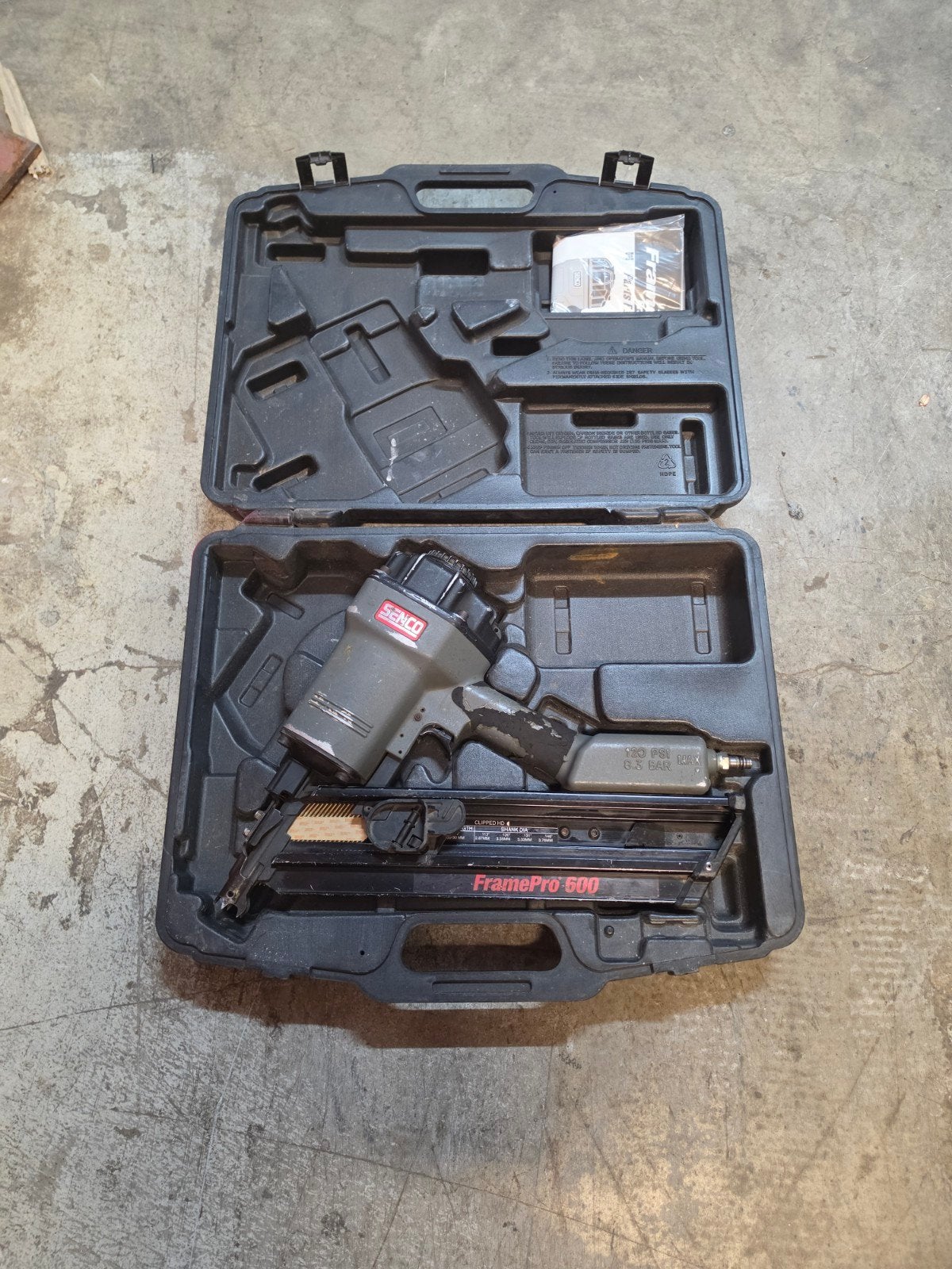 Senco FramePro 600 spijker tacker, Doe-het-zelf en Verbouw, Gereedschap | Handgereedschap, Gebruikt, ., Ophalen of Verzenden, Senco