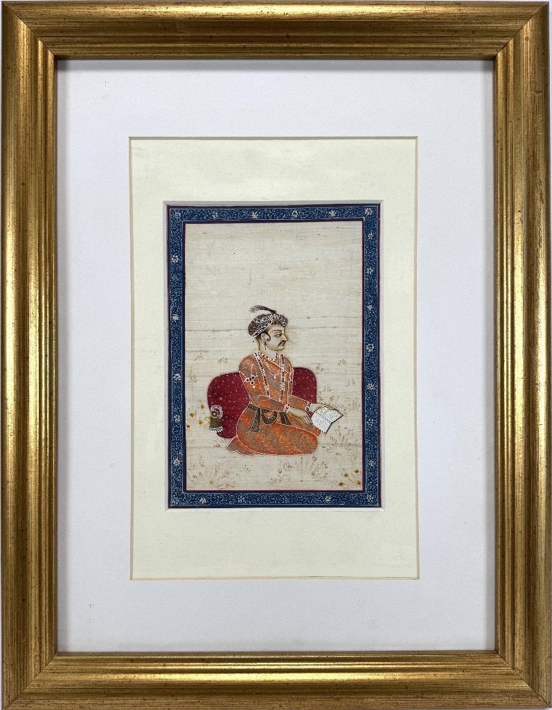 767. Miniatuurschildering, Mogol-stijl, India, 21e eeuw, Antiek en Kunst, 20 cm, Ophalen of Verzenden, Meerkleurig, Schilderij